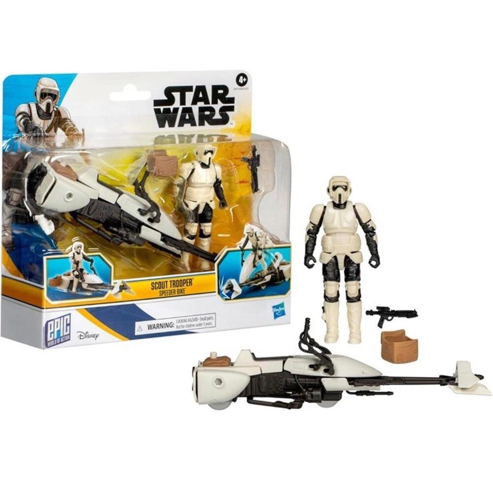 Star Wars Scout Trooper & Speeder Bike With 4”action Figure